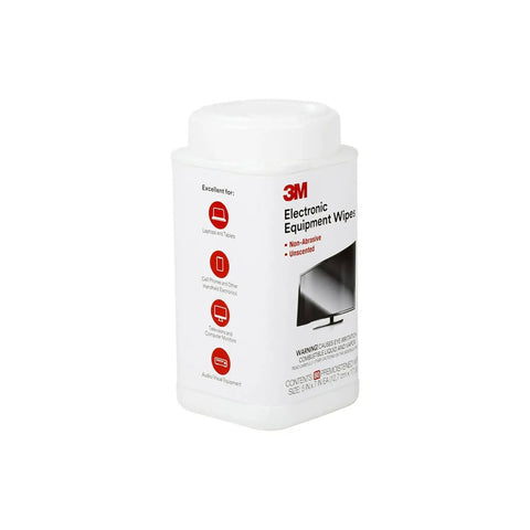 Front view of Antistatic Wipes, 80 Count Canister For Electronics Cleaning, Premoistened Non Abrasive Safe For Laptops Tablets Smartphones Cameras And More No Residue No Fuss