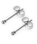 Hypoallergenic Stainless Steel Stud Earrings Set For Women And Men Nickel Free 2mm Silver Ball Tiny Earrings 3 Pairs For Everyday Wear Low Key Comfort Durable 316L Surgical Steel Jewelry, 2mm ball studs