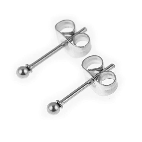 Hypoallergenic Stainless Steel Stud Earrings Set For Women And Men Nickel Free 2mm Silver Ball Tiny Earrings 3 Pairs For Everyday Wear Low Key Comfort Durable 316L Surgical Steel Jewelry, 2mm ball studs