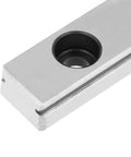 Close-up of Miniature Linear Rail Bearing Guide Rail 400mm LML9B 9mm Wide With Two Slide Blocks For CNC Parts, pro grade steel corner view