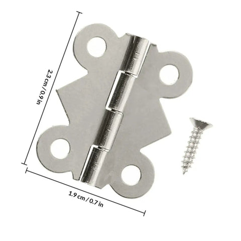 Vintage Butterfly Iron Cabinet Hinges 20 Pack For Small Doors Jewelry Box And Jewelry Storage Decorative Chest Hinge Set