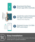Installation steps for 2-Gang Smart Wi-Fi Light Switch With Neutral Wire Required, Works With Alexa And Google Home, no hub needed.