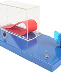 Aircraft Lift Principle Demonstrator For Classroom Physics And Aerodynamics Hands On Mechanics Teaching Kit Junior High Science Demonstration Model For Real World Lessons with blue base and clear enclosure