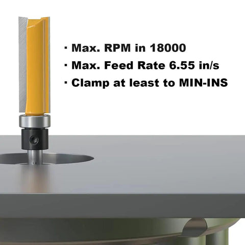 Four Piece Pattern Flush Trim Router Bit Set With One Quarter Inch Shank Top Bearing For Woodworking Durable Carbide Insets