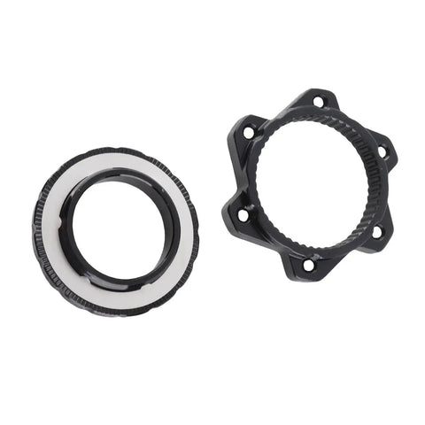 Center Lock Hub Adapter Aluminum Alloy 6 Bolt Disc Brake Rotor With Stainless Steel Washer For Mountain Bicycle Easy Install DIY