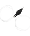 Portable Manual Fuel Transfer Pump Siphon Tool For Gasoline And Liquids High Flow Hand Sucker Pump For Cars Lawn Mowers Outdoor Equipment Leak Resistant Built In Outlet Easy To Use clear hose hand pump
