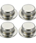 Heavy Duty Push On Pushnut Cap Stud Set Four Piece Five Eighths Inch Axle With Rugged Spring Steel Construction And Zinc Finish