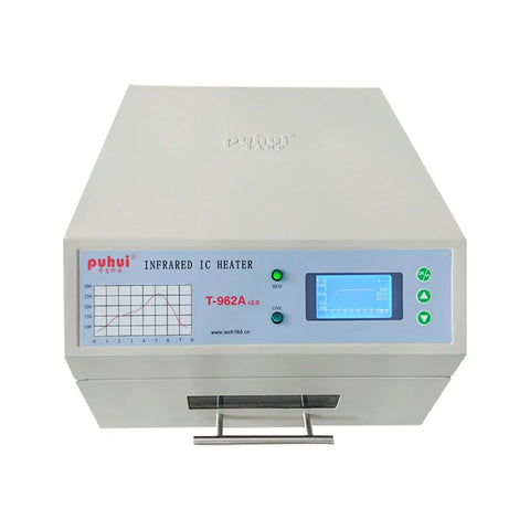 Front view of Automatic Reflow Soldering Machine With Hot Air Circulation And Infrared Heater for PCB SMT BGA Rework Drawer Type