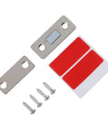2 Pack Magnetic Cabinet Latches Set Strong Door Catch for Wardrobe Cupboard Drawers Dresser Easy Install Metal Magnet Closure Silver 42X17MM