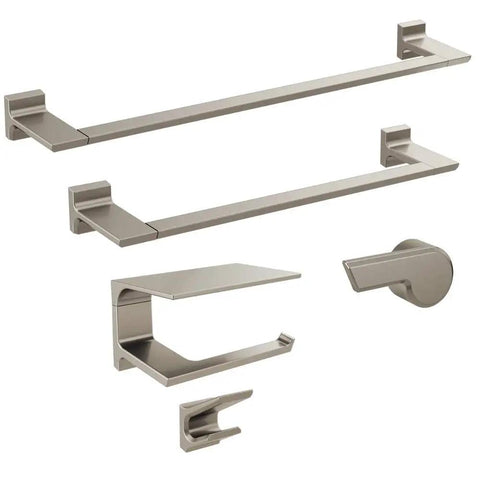 30 Inch Stainless Steel Towel Bar Wall Mounted For Bathroom, Durable Rust Resistant Finish, 79930-SS style set with accessories