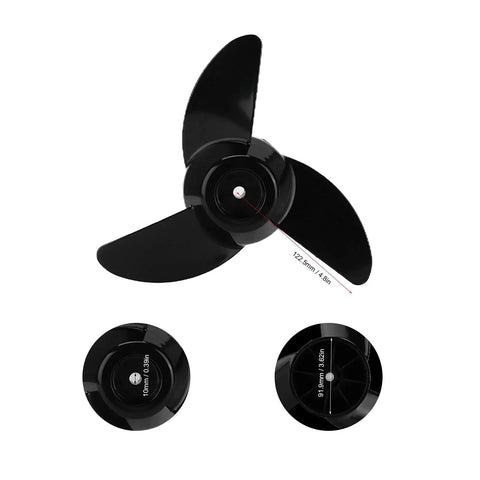 3 Blade Trolling Motor Propeller Kit With Pin Nut Wrench Replacement Plastic Prop For 12V And 24V Trolling Motors For Boating Delivers Smooth Acceleration And Balanced Performance On The Water