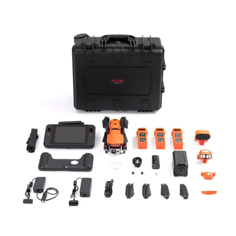 Evo II V3 Dual 640T Enterprise Drone Bundle With Pro Grade 50MP Imaging And Up To 38 Minutes Flight Time With Three Batteries, accessories displayed