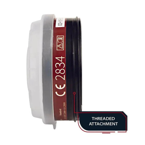 Side view of Must Have Replacement Filters For PD-100 And T-60 Masks With 80mm Thread Carbon Activated Charcoal Organic Vapor Filtration