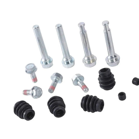 Smooth Shifting Front Brake Caliper Slider Bolt With Dust Boots Bushing Kit For Ford Fiesta MK6 MK7 2008 To 2017 Heavy Duty Guide Pin Replacement, metal pins and rubber boots