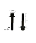 Titanium Split Rim Bolts M7x32mm For 3pc And 2pc Wheels Black High Strength Lightweight Fasteners Detailed Measurements