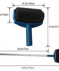 Score A Pro Finish On Walls With This 8 Piece Multifunctional Paint Roller Corner Brush Kit with a blue roller and extending handle.