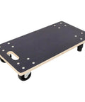Black Heavy Duty 1320 LB Furniture Dolly with Four Swivel Casters and Non Slip Plywood Platform for Moving Heavy Items