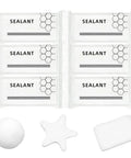 White Mastic Sealant Clay For Quick Duct Seals And Wall Crack Repairs, All Purpose Putty, 6 Pack, shown in various shapes