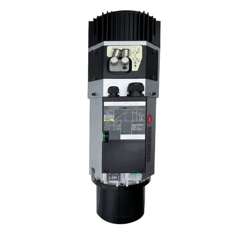 Heavy Duty 9KW Air Cooled Spindle Motor Dual Voltage 220V 380V For CNC Machine Tools top view showing cooling fins and connectors.