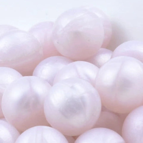 Premium Silicone Beads For Keychain Making And Jewelry Crafting Assorted Sizes With Hella Durable Build Mint Green Craft Beads in pink.