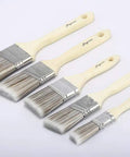 Wood Stain Brush Set With Angled Sash And Flat Brushes For Baseboards Trim Cabinets And Fence Staining In One 5 Pack