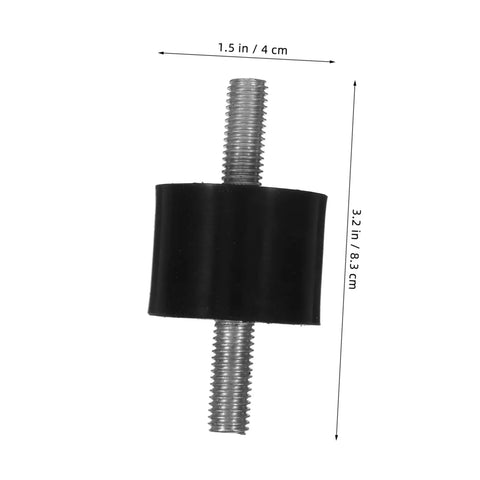 Heavy Duty Rubber Vibration Reduction Mounts For Equipment, Shock Absorber Isolators For Fitness Gear, HVAC Units, Bicycles And Air Compressors, Built Tough To Damp Vibration And Prevent Deformation, black rubber mount with threaded stud, 3.2 in