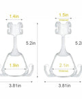 Mirage Fx Replacement Frame For Nasal Mask And Headgear, Durable Plastic Frame Accessory For Mirage FX Nasal Guard, Standard And Wide Fit, Reusable CPAP And BiPAP Part For Secure Comfort; clear frame size chart with 1.4in, 1.5in, 5.2in, 3.81in