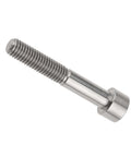 Built To Last Lightweight Titanium DIN 912 Hex Socket Head Bolts M8x45mm 1.25mm Pitch Pack Of 4 Grade 5 6Al4V Ti Alloy Titanium Fasteners For Bikes Drones RC Cars And DIY Projects shown in side view.