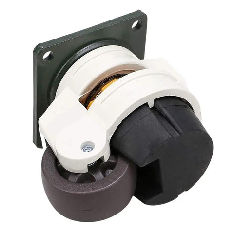 Heavy Duty Leveling Caster Wheels With Retractable NBR Pads For Workbench And Vending Table Adjustable Equipment Feet close-up view.