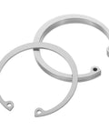 Five Piece Stainless Steel Retaining Clips Internal Snap Rings Assortment Kit With C Shaped Elastic Design for versatile use, silver finish