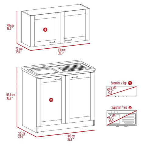 Straight Up Two Piece Cabinet Set In Light Gray Superior And Low Modular Storage Units For Your On Point Home Setup dimensions and detailed design.