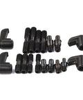 Pro Grade CNC Turning Tool Holder Platen and Clamp Kit with HL1814 HL2414 MCS625 MCT617 CTM513 CTM613 CTM617 Screws and Pins, black steel clamps and screws
