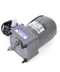 Ac Gear Reduction Motor With Adjustable Speed Controller 110V 15 Watt 0 To 125 Rpm Quiet Operation showing side view with visible shaft.