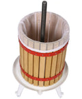 Heavy Duty Wooden Fruit Press With Oak Frame And Stainless Steel Parts, 18L Capacity Home Wine And Juice Maker For Apples Grapes And Berries, Easy Turn Hand Crank, Built To Last Kitchen Press, oak tub with mesh liner