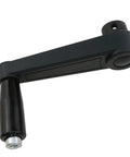 12mm Hole Diameter Folding Nylon Crank Handle with Revolving Handwheel for Industrial Machines, Durable Easy Grip Tool