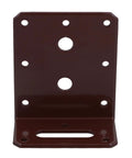 Heavy Duty Steel Angle Corner Brace L Shaped Reinforcement Fastener Plate 80 By 40 By 75mm with holes for installation.