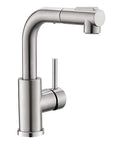 Pull Out Sprayer Bar Sink Faucet With Single Handle For Kitchen, Hot And Cold Water, Brushed Nickel Finish