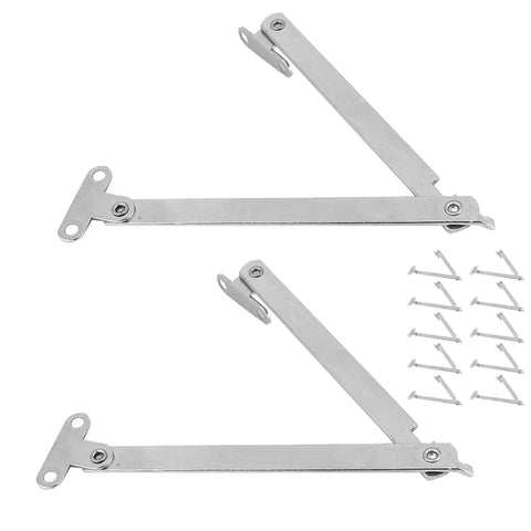 Two metal Cabinet Lift Up Strut Set Pro Grade Quiet Smooth Operation Heavy Duty Metal Hinges with screws for cabinets