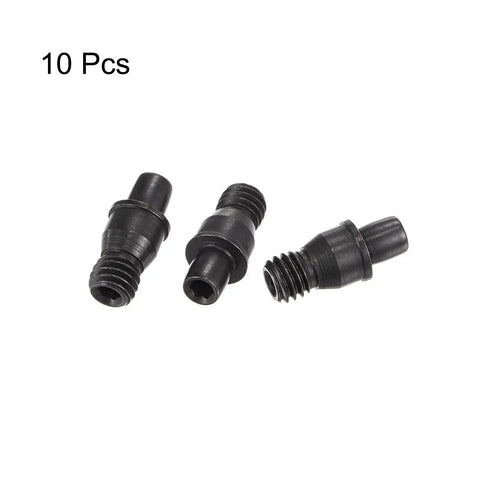 Rock Solid M6 X 17 Mm Set Screws Built Tough From 12.9 Grade Carbon Steel With Durable Black Oxide Finish Pro Grade Fasteners Shop Ready For Cnc Lathe Tool Holders And Heavy Machinery Repairs 10 Piece Pack shown in three views.