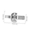 Premium Heavy Duty Toggle Latch Clips With Quick Release Buckles Offer Super Secure Fast Access For Truck Toolboxes And Industrial Transport Cases In Sleek Metal Finish To Up Your Game Today, showing size and metal details.