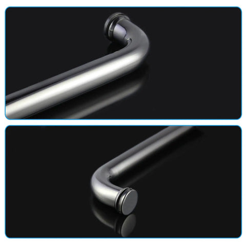 Stainless Steel Glass Shower Door Handle Push And Pull Single Sided 500mm Rustproof Grab Bar Rail Replacement Parts Durable Bathroom Door Knob Kit With No Fuss Install Hardware close-up