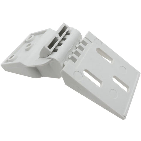 Two Pack Freezer Hinges For Small Chest Freezers Folding 3 Hole Design Durable ABS Plastic White Universal Fit For Most Compact Freezers With A 95 To 110 mm Range And Easy Installation
