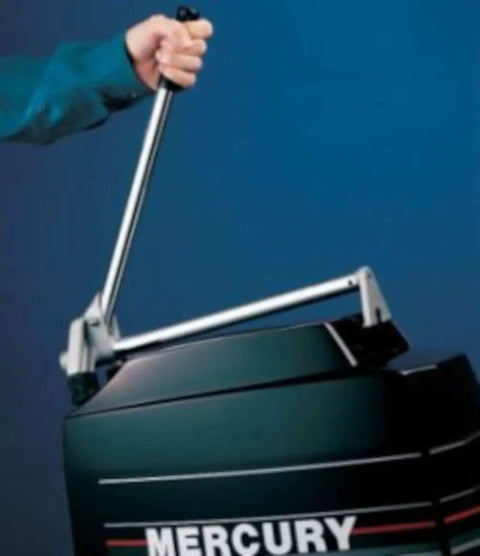 Universal Outboard Motor Tilter For Boats Without Power Tilt, Easy Tilt Adjustment For Motors Up To 75HP, Adjustable Engine Tilt Support Flat Shroud Handhold Compatible Marine Grade Gear For Smooth Handling