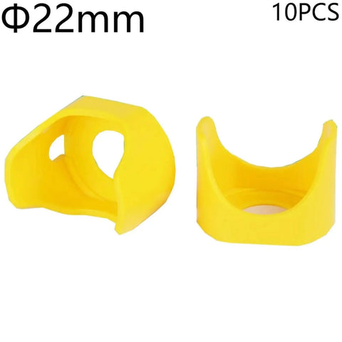 Diameter Twenty Two Millimeter Push Button Switch Accessories Emergency Stop Button Protective Cover Ring Kit 10 Pack