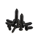 Handy 1000 Piece Assortment Kit Featuring M1 M1.4 M1.7 M2 Phillips Micro Screws With Round Heads And Self Tapping Threads, showing black round head screws.