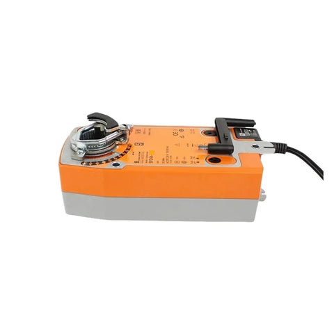 Heavy Duty Damper Actuator Controller 24 Volt AC DC 20Nm Torque Industrial Valve Motor side view with wiring.