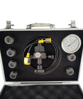 Nitrogen Charging And Pressure Test Kit For Hydraulic Accumulators, tools and gauge inside a metal case, Workhorse Pro Grade