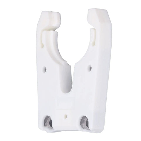 Premium CNC Machine Explosion Proof Tool Holder Clamp Made From Tough ABS Fits Auto Tool Changer Claw For Precision Engraving Tasks - white clamp front view
