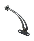 Bronze Cabinet Lid Support Hinges Set With Adjustable Curved Down Flap Levers, showing one hinge in beefy iron construction.