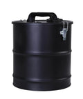 Nonmifyr Heavy Duty Cyclone Dust Collection System 20L Barrel Separator in black steel, designed for workshop debris and fireplace ash.